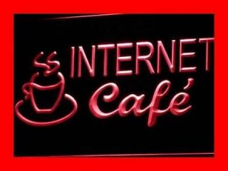 i471 r internet cafe coffee cup display neon light sign
