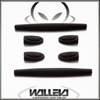   Walleva Black Ear Socks/Earsocks Temple Shocks For Oakley X Squared