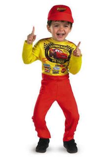 Childs Boys Official Disney Cars Lightning McQueen Costume Classic 