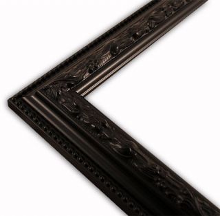 black floral with bead picture frame solid wood more options