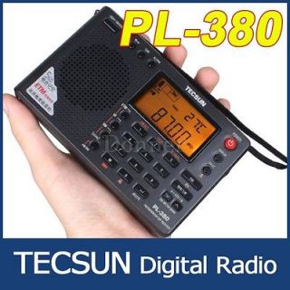 New TECSUN Protable Digital PLL Radio PL 380 with DSP Receiver+Free 
