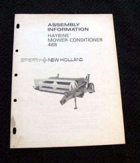 1980 SPERRY NEW HOLLAND 488 HAYBINE MOWER CONDITIONER ASSEMBLY MANUAL