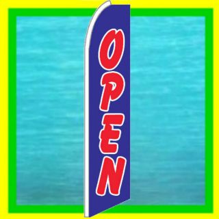 open banner flag advertising sign feather swooper bow time left