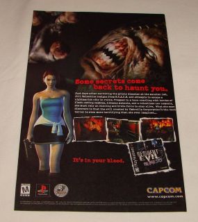 2000 video game ad page resident evil 3 nemesis time