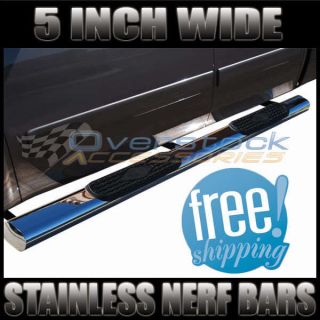   GMC Silverado/Sier​ra Extended Cab Stainless 5 Nerf Bars Side Step