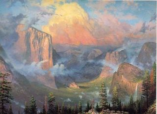 Yosemite Artists Point by Thomas Kinkade Signed and Numbered Print