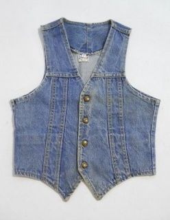 Vintage 80s GWG Scrubbies UNION MADE Womens WORK WEAR Denim JEAN Vest 