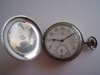 omega old silver hunter pocket watch from spain returns not