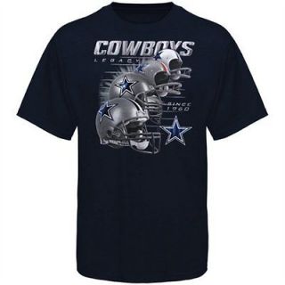 Dallas Cowboys Helmet History Navy T Shirt Cowboys Mens Tee