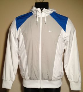 New Nike Hooded Windbreaker Jacket Mens (M 3XL) White, Red, or Grey 