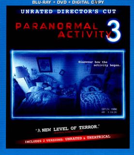 Paranormal Activity 3 Blu ray DVD, 2012, 2 Disc Set, Rated Unrated 