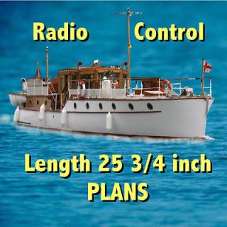 RADIO CONTROL SCALE MOTOR YACHT MODEL BOAT PLANS & BUILDING 