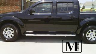 05 12 Nissan Frontier Crew Cab 4 inch Oval Stainless Nerf Bars