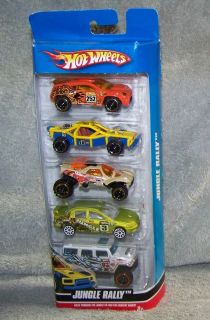 new hot wheels jungle rally vehicle set 5 pack time