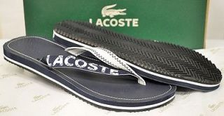 new lacoste mens shoes tirage thong sandal navy $ 60