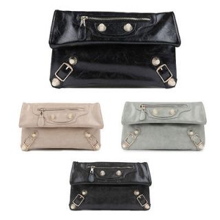   Oversized Golden Studs Giant Motor Clutch Purse Evening Bags Style B