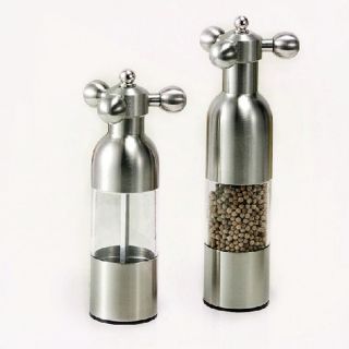  valve hand driven ceramic salt&pepper mill/grinder,s​tainless steel