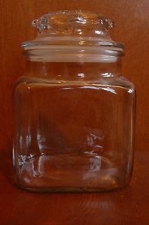 square glass apothecary candy jar with lid 