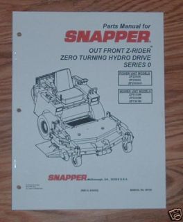 snapper out front zero turn hydro drive parts list time