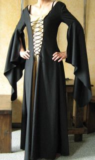 medieval celtic lady dress front lacing