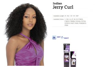 Jerry Curl Indian Remi Collection Wet & Wavy Weave Extension 10L 12 
