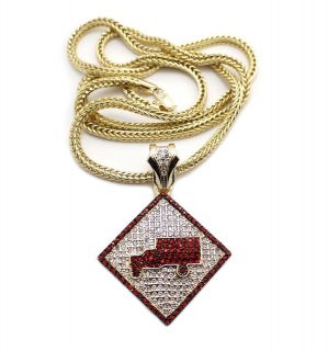 Hip Hop Iced Out lil waynes trukfit Inspired Pendant w/ 4mm 36 