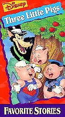 Disneys Favorite Stories   Three Little Pigs VHS, 1996
