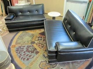 Mid Century Modern Couches Black and White Piping Matching Sofa L 
