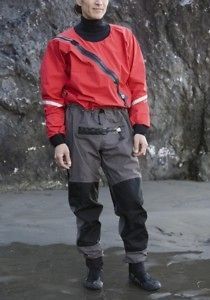 Drysuit; Kokatat GoreTex Lightweight Paddling Suit; Mens; Raddish/Grey