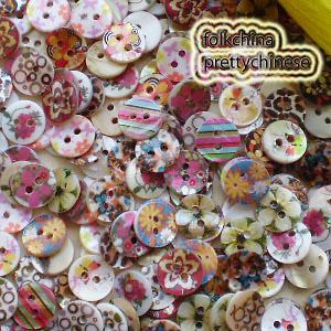 Assorted 11mm Mother Of Shell Buttons Sewing Scrapbooking Beads Craft 