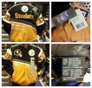 authentic pittsburgh steelers jacket cheap free ship l xl