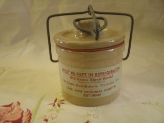   Old Tavern Club Cheese Spread Crock with Lid, Waukesha Wisconsin