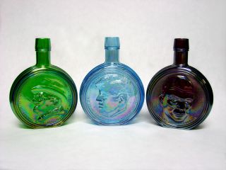   Carnival Glass FIRST EDITION Decantor President John F Kennedy w/bonus
