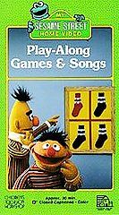 Sesame Street   Play Along Games Songs VHS, 1996
