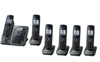 Panasonic KX TG7642M + 4 Handset DECT 6.0+ Link to cell Bluetooth 