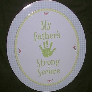 My Fathers Strong & Secure And Baby Makes 3 Tin Handprint Child to 