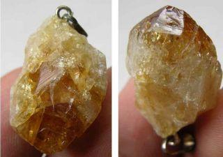   or 5.00g Brazilian Natural Raw Rough Citrine Crystal Point Pendant #8