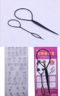 Portable Magic Hairstyle Pattern Pull Hair Pin Bun Maker Clip Plastic 