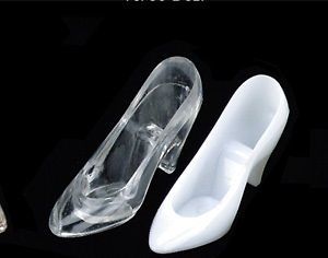 24 Fillable Cinderella Slipper Wedding Favor Holders plastic shoes