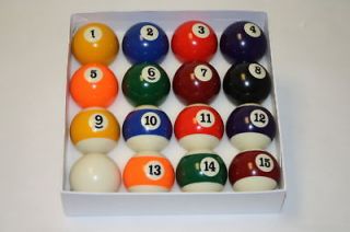   Regulation Regular Size Standard 2 1/4 Complete Pool Ball Set NIB