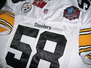   Steelers #58 Jack Lambert Throwback w/HOF Patch sewn Jersey 56 NWT