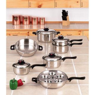   Stainless Steel, 7 Ply, Steam Control, Waterless Cookware Set NEW