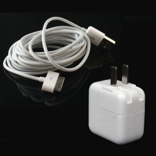 Fast Delivered 3M 10FT USB Cable+10W Charger For Apple iphone 4 4S 4G 