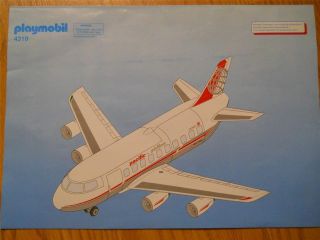 Playmobil Airplane Replacement Part 4310 Instruction Manual