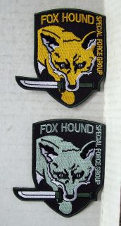 Metal Gear FOX HOUND Special Forces Logo 3.5 Patch  Set of 2 (MIPA 