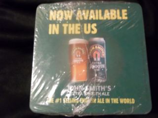 100 JOHN SMITHS Ale Beer Coasters New in Package sleeve Lager Bar 