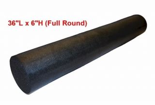   36 x 6 BLACK HIGH DENSITY FOAM ROLLER PHYSICAL THERAPY FITNESS 36x6