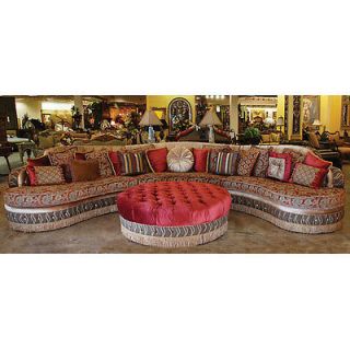 MAGNIFICENT LARGE MOROCCAN STYLE SASHA GRAND SECTIONAL W /OTTOMAN,CHIC 