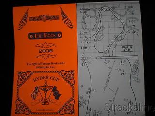 Strackaline 2008 Ryder Cup at Valhalla CC Yardage Book The Book