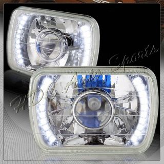   Chrome Housing LED Projector Headlight Lamps (Fits: 1987 Ford Ranger